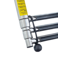 Garelick 34-1/2" Stainless Steel 4-Step Telescoping Transom Ladder  • 19684