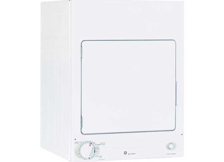 GE Appliances Spacemaker Stationary Electric Dryer - 3.6 Cubic Ft - 120V  • DSKS333ECWW