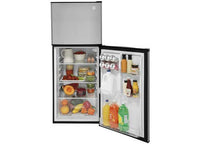 GE Appliances 9.8 cu ft 12 Volt DC Power Top-Freezer Refrigerator, Right Swing, Stainless Steel  • GPV10FSNSB