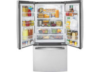GE Appliances Energy Star 18.6 Cu. Ft. Counter-Depth French-Door Refrigerator  • GWE19JYLFS