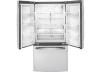 GE Appliances Energy Star 18.6 Cu. Ft. Counter-Depth French-Door Refrigerator  • GWE19JYLFS