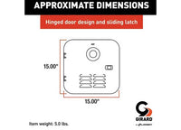 Girard RV Water Heater Door Installation Kit - 6 Gallon (Suburban), Black  • 2022107536