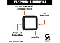 Girard RV Water Heater Door Trim Ring - Black  • 2022107546