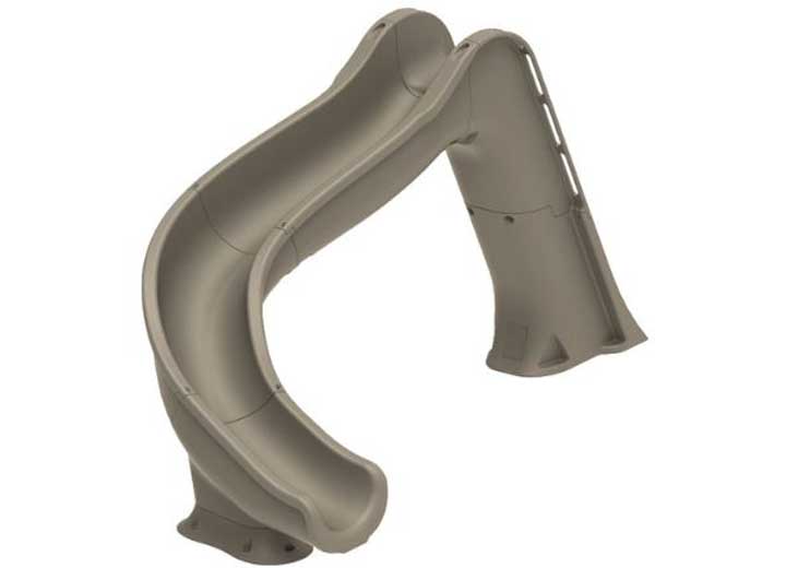 Global Pool Products Side Winder Pool Slide, Sand - Left Turn  • GPPSSW-SAND-L