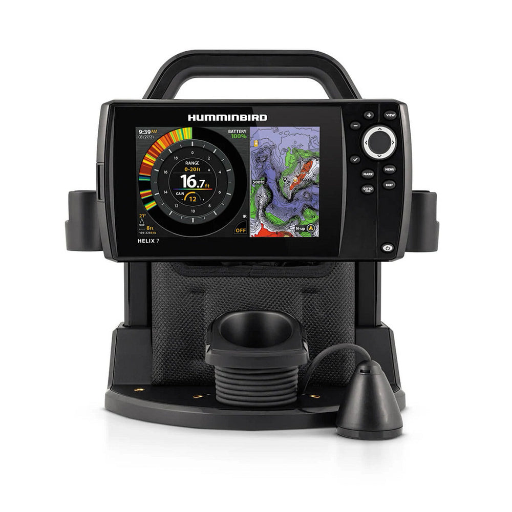 Humminbird Ice Helix G4 7 GPS 7" Fish Finder/Chartplotter with Transducer, Basemap  • 411750-1