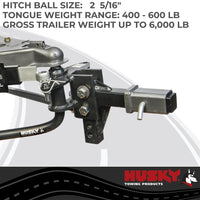 Husky Towing Round Bar Weight Distribution Hitch - 2-5/16" Ball - 6,000lb  • 31986