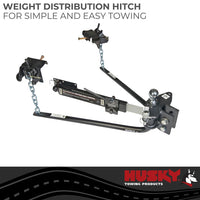 Husky Towing Round Bar Weight Distribution Hitch - 2-5/16" Ball - 12,000lb - w/o Shank  • 33093
