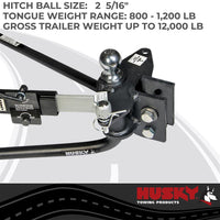 Husky Towing Round Bar Weight Distribution Hitch - 2-5/16" Ball - 12,000lb - w/o Shank  • 33093