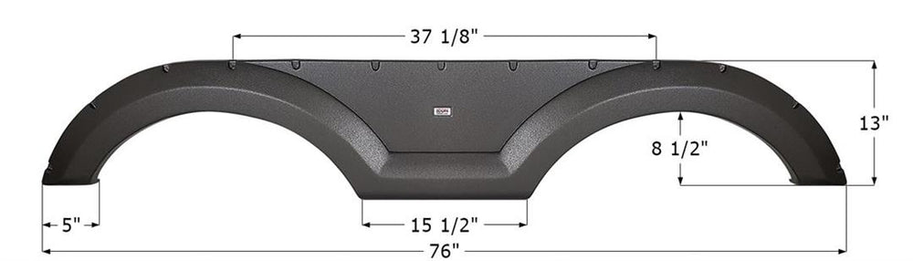 Icon Twilight Gray Metallic Tandem Fender Skirt for Coachmen/Freedom Express, 76" L x 13" H  • 14271