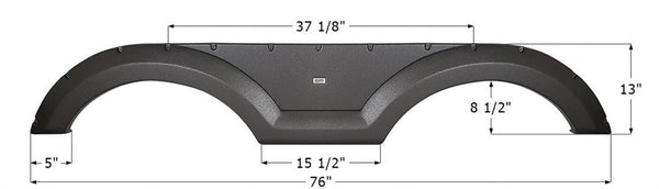 Icon Twilight Gray Metallic Tandem Fender Skirt for Coachmen/Freedom Express, 76" L x 13" H  • 14271