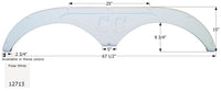 Icon 67-1/2"L x 15"H (9-3/4" Arch Heigh) Polar White Tandem Fender Skirt for Forest River Cedar Creek  • 12713