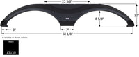 Icon Black Tandem Fender Skirt for Grand Design/Imagine, 68-1/8" L x 12" H  • 15158