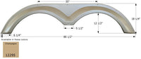 Icon 80-1/2"L x 18-1/4"H (12-1/2" Arch Heigh) Champagne Tandem Fender Skirt for KZ Escalade/Montego Bay  • 12295