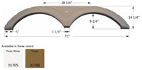 Icon 72"L x 14-1/4"H (9-1/4" Arch Heigh) Polar White Tandem Fender Skirt for Keystone Challenger/Everest  • 01705