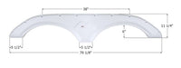 Icon 70-1/8"L x 11-1/4"H (6" Arch Heigh) Polar White Tandem Fender Skirt for Keystone Montana  • 01772