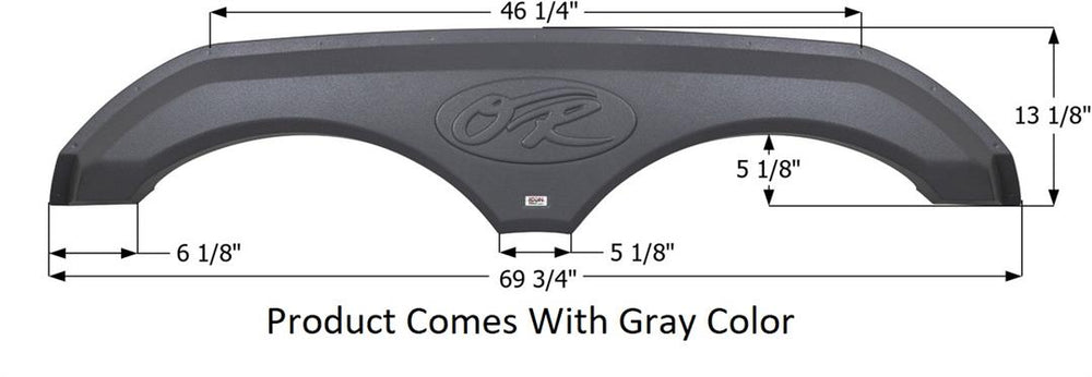 Icon Open Range Tandem Fender Skirt, Gray, 69-3/4" L x 13-1/8" H  • 14912