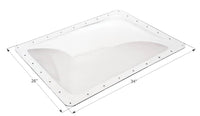 Icon 26"W x 34"L Clear Rectangular Outer Skylight  • 01858