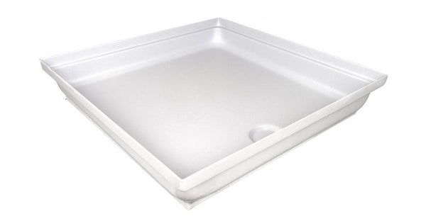 Icon Shower Pan, 24" Length x 24" Width, Ready To Drill Drain, Polar White  • 15235