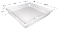Icon Shower Pan, 24" Length x 24" Width, Ready To Drill Drain, Polar White  • 15235