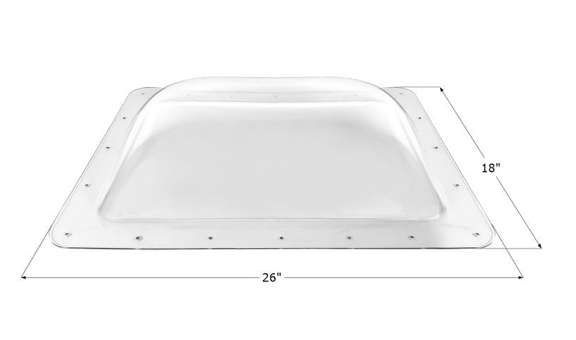 Icon RV Skylight, Clear, 26" L x 18" W  • 14147