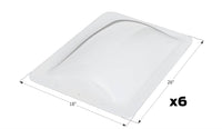 Icon 18"W x 26"L Smoke Rectangular Outer Skylight, Set of 6  • 14268