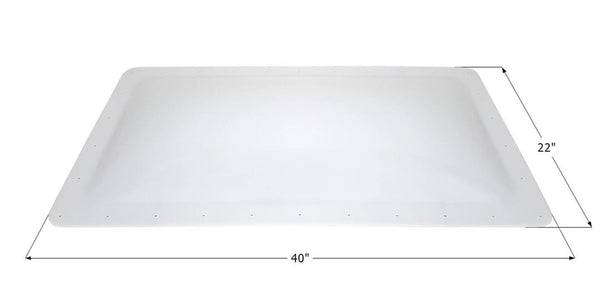 Icon RV Skylight, White, 40" L x 22" W  • 14332