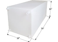Icon 40 Gallon Fresh Water Tank 3/8" FTP and 1-1/4" Filler, 39"L x 16"W x 16"H  • 12461