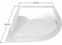 Icon 30.8"W x 30.8"L White Radius Outer Skylight  • 12591