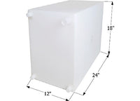 Icon 20 gal. Fresh Water Tank with 1/2" Fittings (24"L x 18"W x 12"H)  • 12718