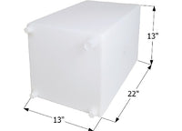 Icon WT2459 15 gal. Fresh Water Tank with 1/2" Fittings (22"L x 13"W x 13"H)  • 12723