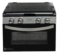 InVision 17" RV Gas Range • 3-Burner Drop-In Range • Black  • 480-2730