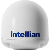 Intellian i3 15" TV Antenna System w/ Control Unit and 49' RG6 - White  • B4-309SS