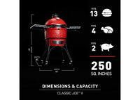 Kamado Joe Classic Joe Series II Grill with Cart - 18"  • KJ23RHC