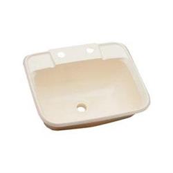 Lasalle Bristol Plastic Parchment Drop-In Rectangular Single Bowl Lavatory Sink, 15"L x 12.5"W  • 16186PPA