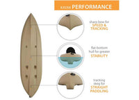 Lifetime Tamarack Angler 100 Fishing Kayak w/ Paddle - Tan  • 90508
