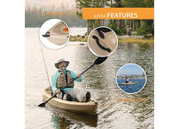 Lifetime Tamarack Angler 100 Fishing Kayak w/ Paddle - Tan  • 90508