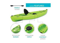 Lifetime Tioga 100 Sit-On-Top Kayak (Paddle Included) – Lime Green  • 90534