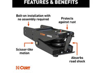 Curt M15 Air Ride Pin Box - 18,000 lbs  • 179879