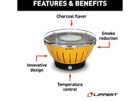 Lippert Odyssey Portable Charcoal Grill - Amber  • 2021106514