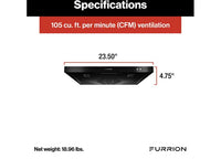 Furrion 12V Ductless RV Range Hood with Charcoal Filter - Black  • 2021123620