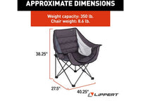 Lippert Campfire Folding Camping Chair, Dark Grey  • 2021128652