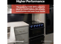 Furrion 2-in-1 RV Gas Range Oven - 21" Black with Stainless Steel Handles  • 2021149019