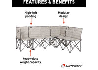 Lippert Campfire Folding Sectional Couch - Sand  • 2022120589
