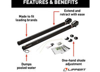 Lippert Solera 3000 Series Universal RV Awning Arms & Hardware Kit - Short, Black  • 2023052355