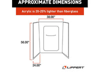 Lippert Bathtub Wall Surround - 24" x 38" x 56", Parchment  • 209464