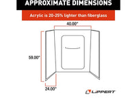 Lippert Bathtub Wall Surround - 24" x 40" x 59", White  • 210316