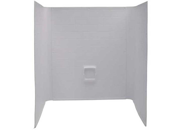 Lippert RV Shower Surround - 24"D x 46"W x 62"H, White, Tile  • 210398