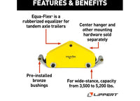 Lippert Equa-Flex Rubberized Equalizer Tandem Axle Kit, Wide-Stance 3,500 to 5,200 lbs  • 314336