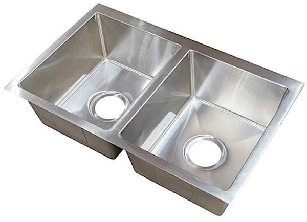 Lippert Double Square Sink, 27" x 16" x 7", Stainless Steel  • 385314