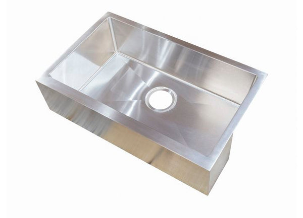 Lippert Single Farmers Sink; 27" x 16" x 7", Stainless Steel  • 389910
